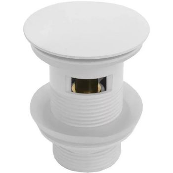 Донный клапан CeramaLux RD001MW click-clack Белый матовый — фото 1, Донные клапаны