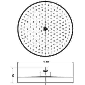 Верхний душ AQUAme AQM8604CR Хром — фото 4, Верхние души