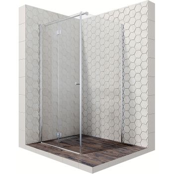 Душевой уголок Ambassador Diamond 90х90 12011105L профиль Хром стекло прозрачное — фото 1, Квадратные душевые уголки