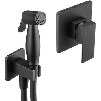 Гигиенический душ со смесителем Swedbe Platta 5549B Черный матовый — фото 1, Гигиенические души