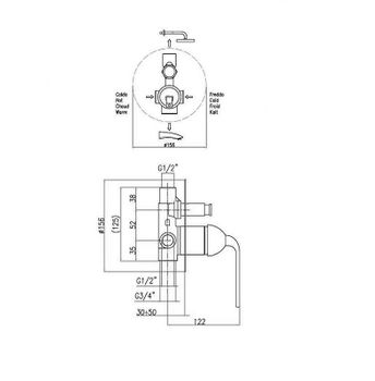 Смеситель для душа Fiore Koko 87CR7506 Хром — фото 2, Смеситель для душа