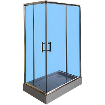 Душевой уголок Parly 120х80 ZQ121G профиль Хром стекло тонированное — фото 1, Прямоугольные душевые уголки