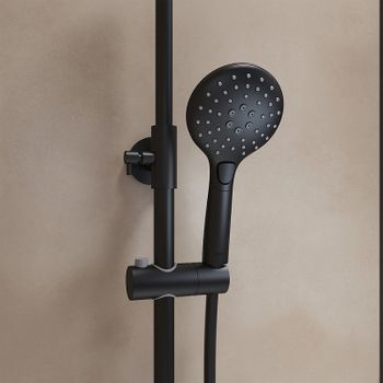 Душевая система Iddis Ray RAYBL3Fi06 Черная матовая — фото 2, Душевые стойки