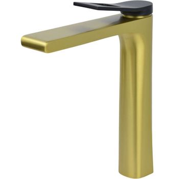Смеситель для раковины Bronze de Luxe Element EL21GB Матовое золото Черный — фото 1, Смесители для раковины