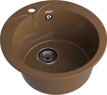 Товар: GRANFEST Мойка RONDO 480 1-чаша D-475мм терракот арт.GF- - фото 1 GRANFEST Мойка RONDO 480 1-чаша D-475мм терракот арт.GF- — фото 1, Кухонные мойки