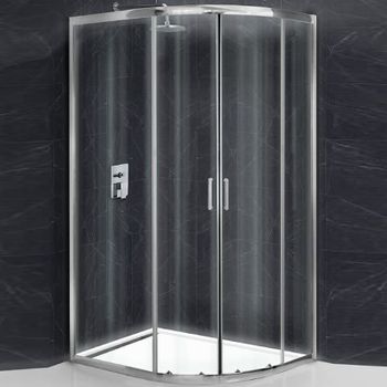 Душевой уголок BelBagno Uno 120х90 UNO-195-RH-2-120/90-C-Cr профиль Хром стекло прозрачное — фото 1, Асимметричные душевые уголки