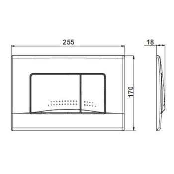 Клавиша смыва Roca Active 32B 8901130B1 Хром глянцевый — фото 2, Кнопки смыва