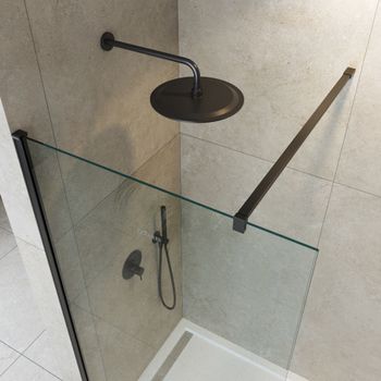 Душевая перегородка CEZARES LIBERTA-L-1-90-120-C-NERO — фото 3, Душевые перегородки