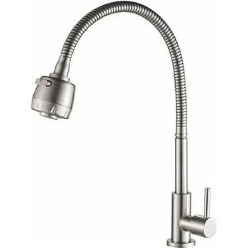 Кран для одного типа воды Haiba HB4181 Нержавеющая сталь — фото 1, Краны