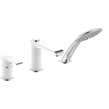 Смеситель на борт ванны Rossinka W40-39 Белый Хром — фото 1, Смесители на борт ванны