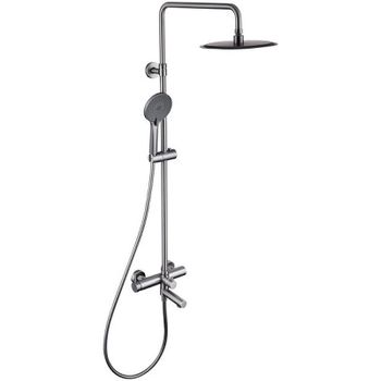 Душевая система Caprigo Don 53-310-GUN Вороненая сталь — фото 1, Душевые стойки