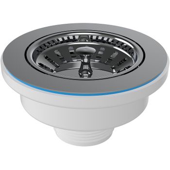 Выпуск для кухонной мойки Nova 1043 Хром — фото 1, Донные клапаны