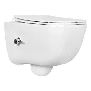 Унитаз подвесной с функцией биде безободковый фарфоровый AQUATEK ДИВА AQ2012B-00 510*350*360 мм, гор — фото 10, Подвесные унитазы