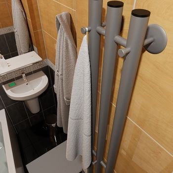 Электрический полотенцесушитель Маргроид Inaro3v 1200x150 Inaro3v-12012-1049-7024R правый Графитовый — фото 4, Электрические полотенцесушители