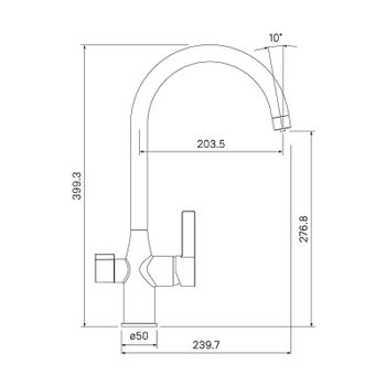 Смеситель для кухни Iddis Pure PURSBFJi05 Хром — фото 2, Смесители для кухни