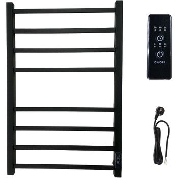 Электрический полотенцесушитель Маргроид Вид 81-10 профильный 800x500 8110-8050-1081-9005R правый Че — фото 1, Электрические полотенцесушители