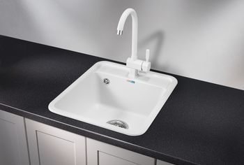 Granula-4202, БЕЛЫЙ, кухонная мойка, СтандАРТ кварц — фото 2, Кухонные мойки