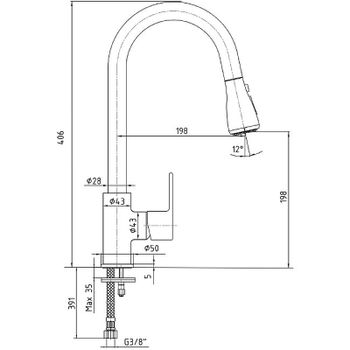 Смеситель для кухни E.C.A. Nita 102118107EX Хром — фото 2, Смесители для кухни