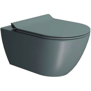 Унитаз GSI Pura 881504 подвесной Agave opaco без сиденья — фото 1, Подвесные унитазы