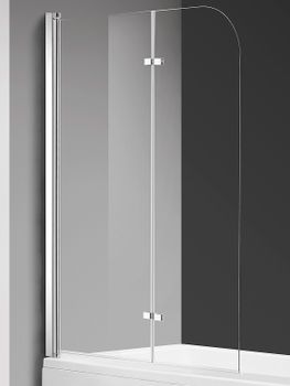Шторка на ванну AQUAme 120 AQM2852B профиль Хром стекло прозрачное — фото 6, Шторки для ванной распашные