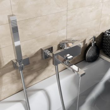 Alme 1501 Смеситель для ванны с коротким изливом — фото 3, Смеситель для ванны