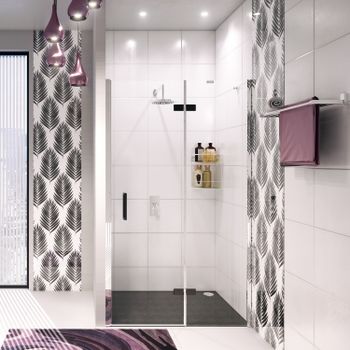 Aller 10H05RBLACK MATT  Душевая дверь — фото 2, Душевые двери в нишу