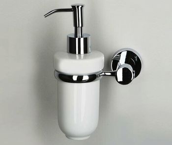 Аксесс Donau K-9499C Дозатор жидкого мыла, навесной (блистер), КЕРАМИКА,хром, WasserKRAFT — фото 2, Дозаторы