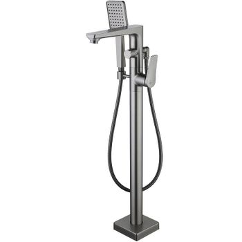 Смеситель для ванны Lemark Bronx LM3744GM Графит — фото 1, Смесители напольные