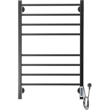 Электрический полотенцесушитель Domoterm Куба DMT Куба П8 500x800 EK R Черный матовый — фото 1, Электрические полотенцесушители