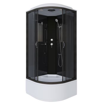 Душевая кабина Niagara Classic NG-6508-14 (90х90х215) высокий поддон(40см),черный,стекло тонированно — фото 1, Душевые кабины