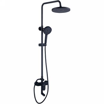 Душевая система Bond B01-9188 Черная матовая — фото 1, Душевые стойки