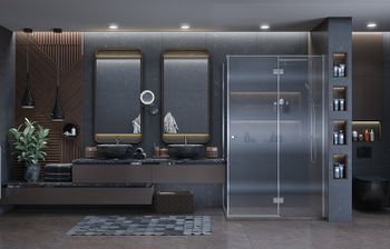 Душевой уголок Ambassador Diamond 120х90 12011108R профиль Хром стекло прозрачное — фото 3, Прямоугольные душевые уголки