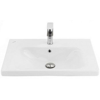 Раковина Creavit Eksen 80 EK080-00CB00E-0000 Белая — фото 1, Раковины встраиваемые сверху