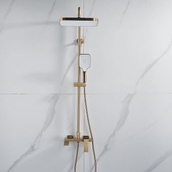 Душевая система Rose R18G R1836G Золото матовое — фото 12, Душевые стойки