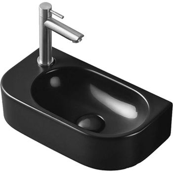Раковина CeramaLux 40 78204RB Черная глянцевая — фото 1, Мини-раковины