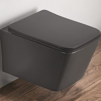 Унитаз CeramaLux 5170MDH подвесной Серый матовый с сиденьем Микролифт — фото 1, Подвесные унитазы