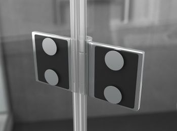 Душевой уголок Ambassador Diamond 90х90 12011105R профиль Хром стекло прозрачное — фото 8, Квадратные душевые уголки