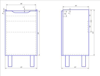 Тумба MINI, 50 см, подвесная/напольная, 1 дверца, белый глянец — фото 4, Тумбы под раковину