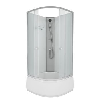 Душевая кабина Niagara Eco E90/40/MT/BK (90х90х195) высокий поддон(40см),стекло матовое,4 места — фото 3, Душевые кабины