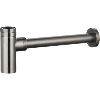 Сифон для раковины AQUAme AQM7010GM Оружейный металл — фото 1, Сифоны для раковины