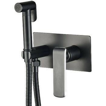 Гигиенический душ со смесителем Haiba HB55548-7 Черный матовый — фото 1, Гигиенические души