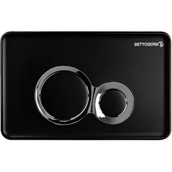 Клавиша смыва Bettoserb Sava Fix Slim Jerez 40006461 Черная матовая Хром глянцевый — фото 1, Кнопки смыва