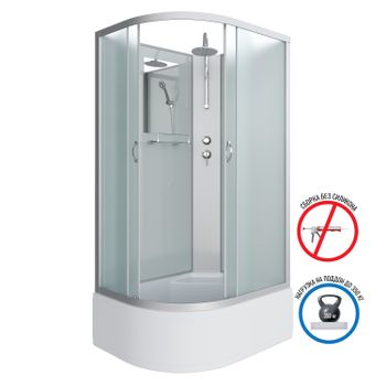 Душевая кабина Niagara Classic NG-2310-14RBKT (120х80х210) высокий поддон(40см),стекло матовое,4 мес — фото 3, Душевые кабины