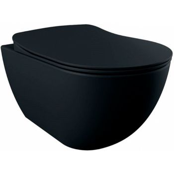 Унитаз биде Creavit Free FE322-00SM00E-0000 подвесной Черный матовый без сиденья — фото 1, Подвесные унитазы