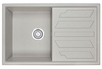 Granula-8002, БАЗАЛЬТ, кухонная мойка, кварц — фото 1, Кухонные мойки