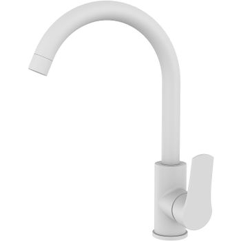 Смеситель для кухни Milardo Meal M01WTJ0M05 Белый матовый — фото 1, Смесители для кухни