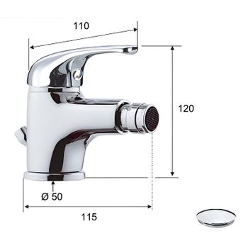 Смеситель для биде Remer Серия 35 F20 Хром — фото 2, Смесители для биде