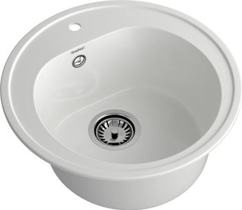 GRANFEST Мойка RONDO 510 1-чаша D-508мм иней арт.GF- — фото 1, Кухонные мойки