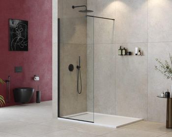 Душевая перегородка CEZARES LIBERTA-L-1-90-120-C-NERO — фото 1, Душевые перегородки