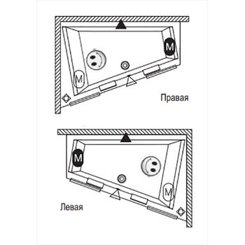 Акриловая ванна Riho Doppio 180x130 B034001005 (BA9100500000000) L без гидромассажа — фото 2, Акриловые ванны